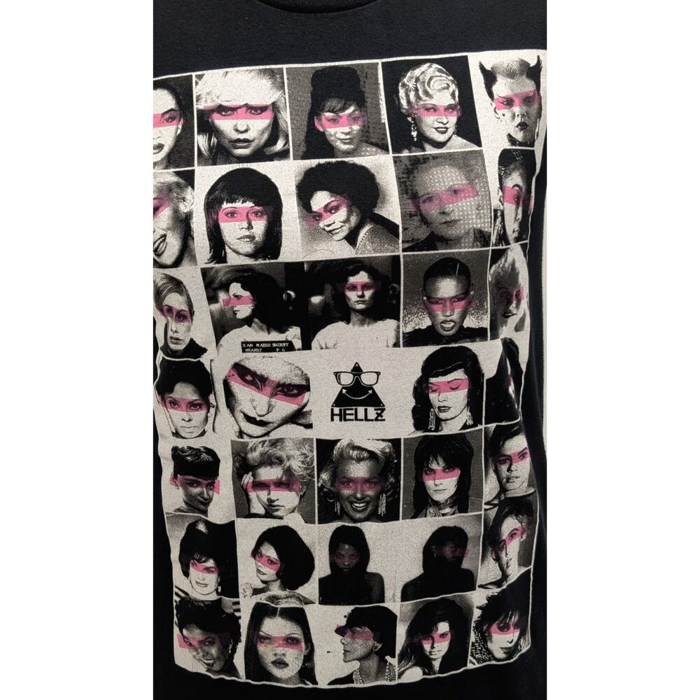 Hellz Bellz "A Crime For All Seasons" Graphic T-Shirt Medium Rare Y2K Streetwear - Picture 2 of 10